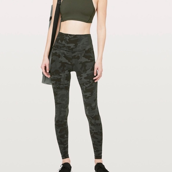 Green Camo Lululemon Align Pant 